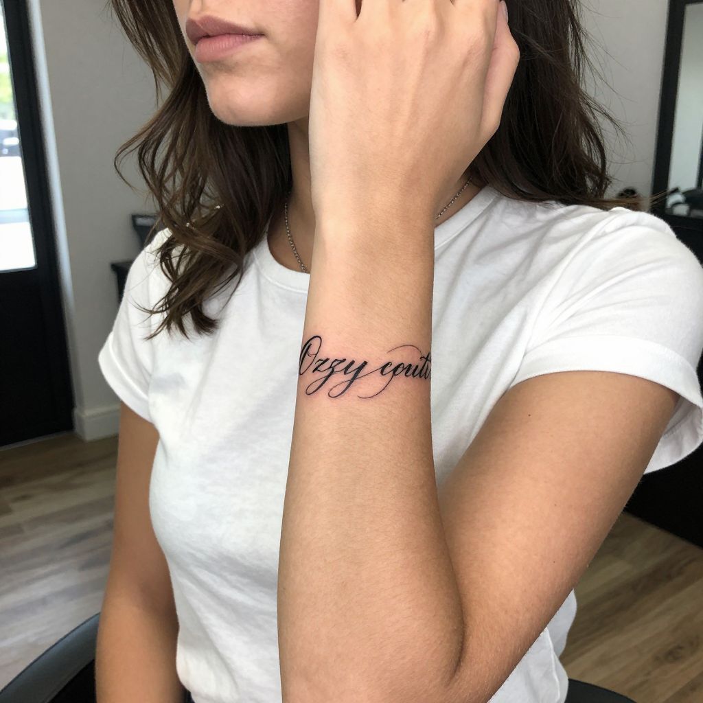 Ozzy Lyrics Wrapped Around Wrist
