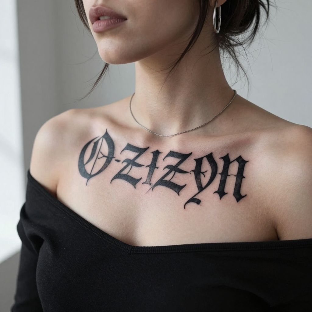 Ozzy Lettering with Gothic Accents