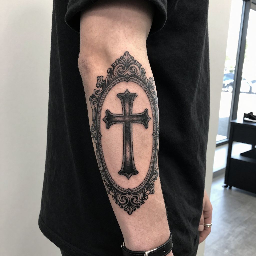 Ozzy’s Cross Symbol with Ornate Frame