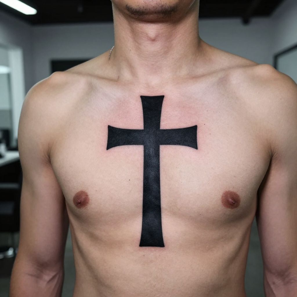 Holy Cross with Ozzy’s Face Silhouette