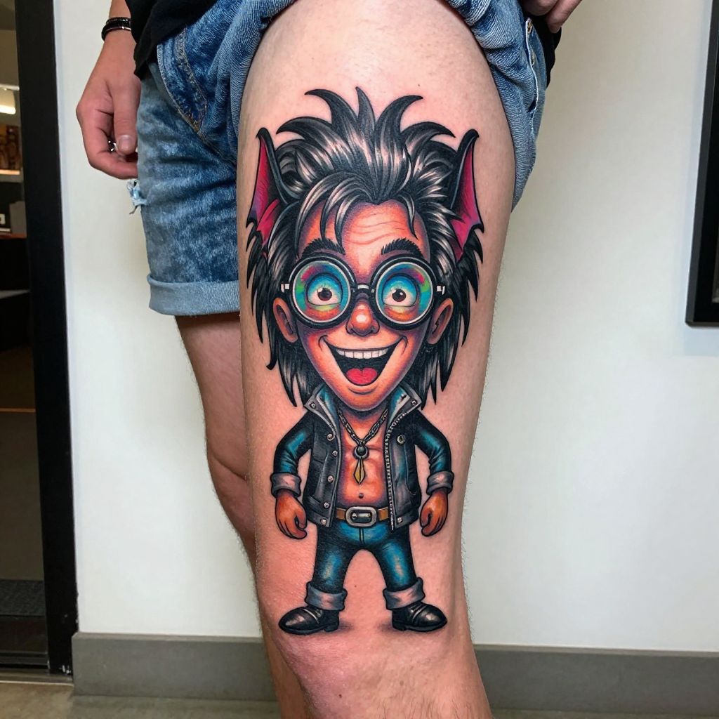Cartoon Ozzy with Bat Ears