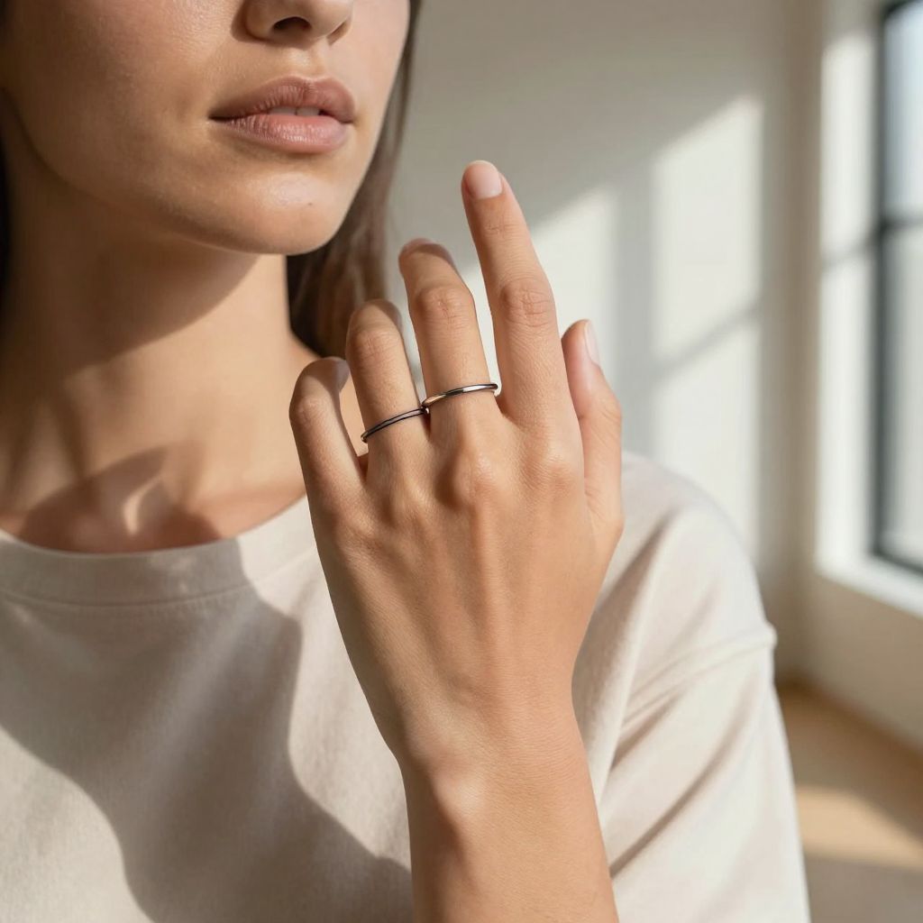 Minimalist Single Line Ring tattoo idea