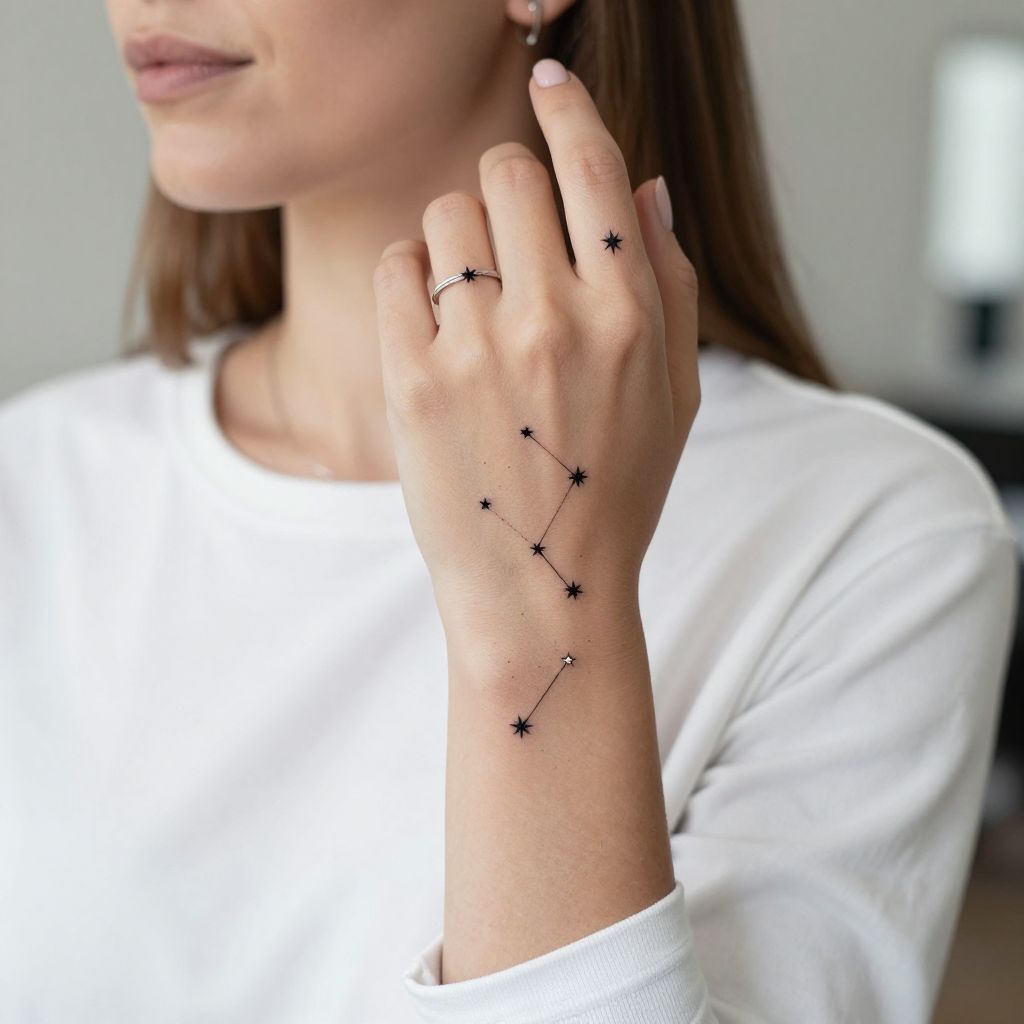 Zodiac Constellation Ring tattoo idea
