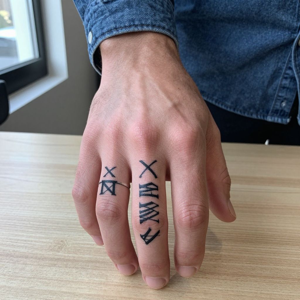 Roman Numeral Ring tattoo idea