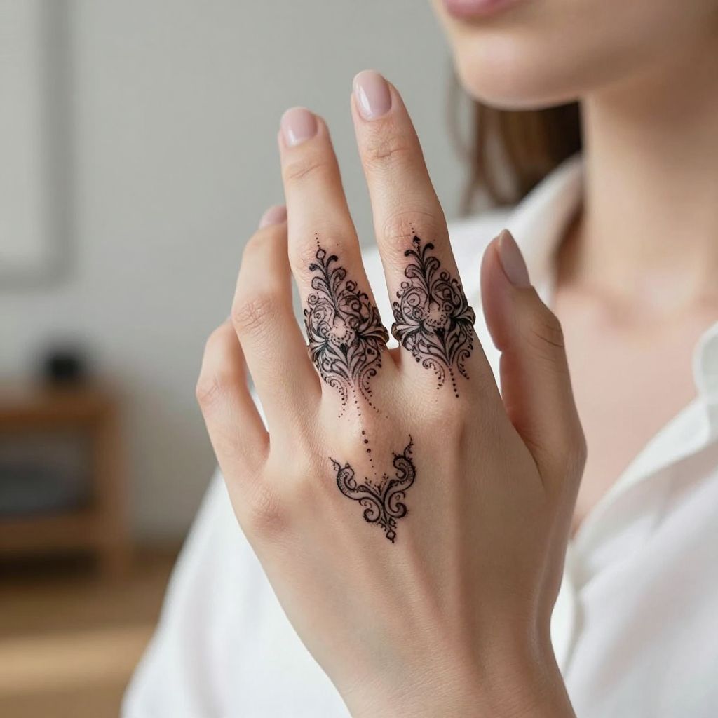 Baroque Lace Ring tattoo idea