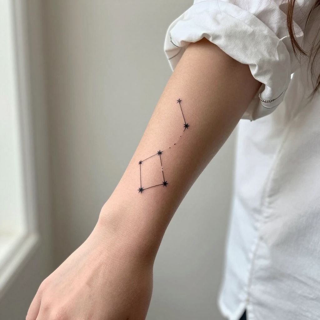 Sagittarius Constellation Wrist Wrap Tattoo