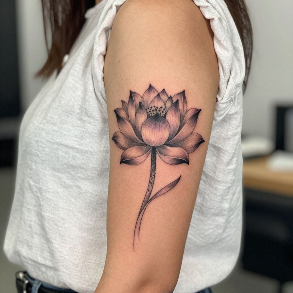 Blossoming Lotus Over Scar
