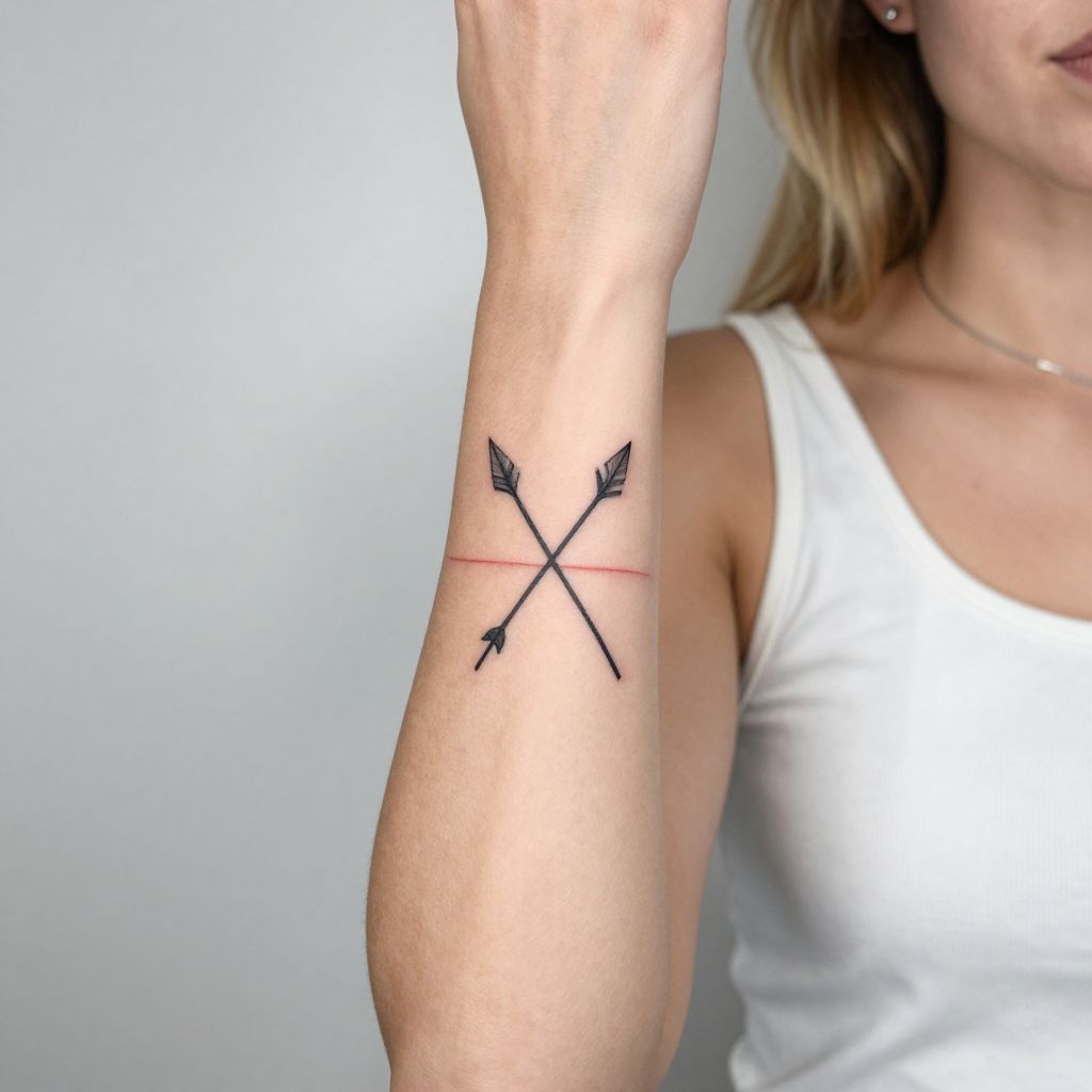 Minimalist Crossed Arrows