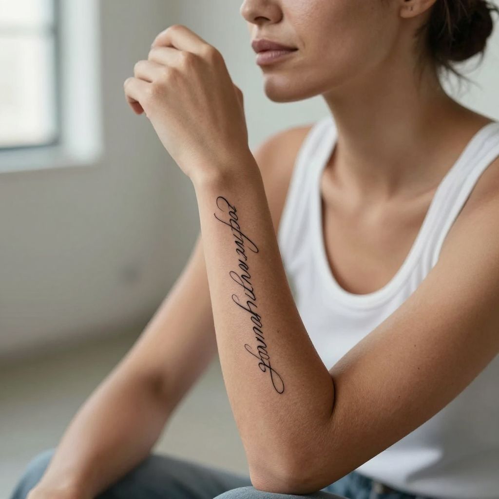 Script or Quote Along the Scar