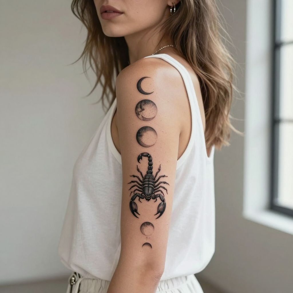 Celestial Scorpio with Moon Phases