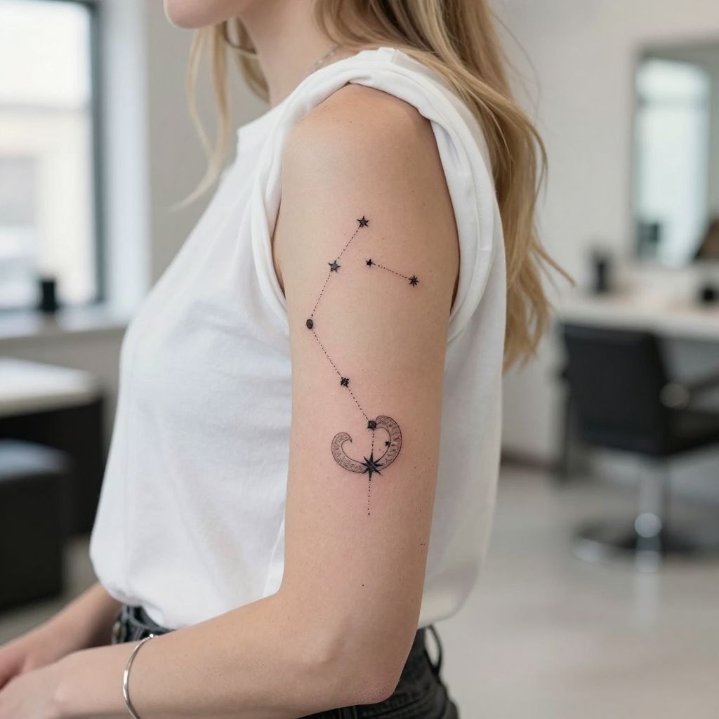 Scorpio Constellation Dot Work