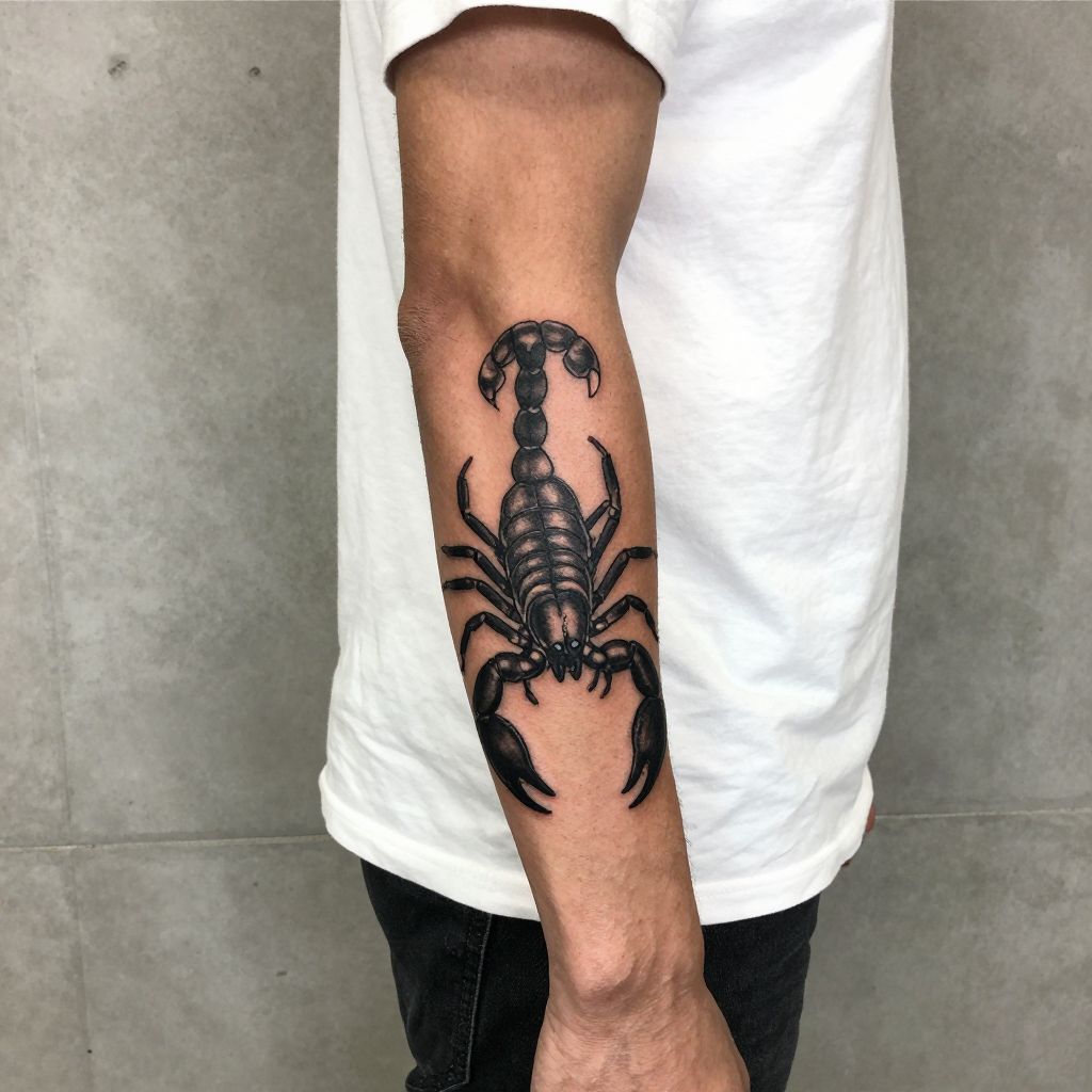 Classic Black Ink Scorpion