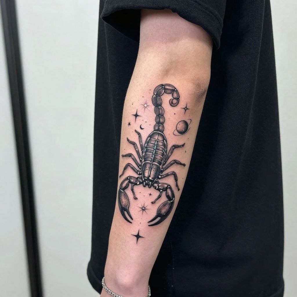 Scorpion with Celestial Bodies