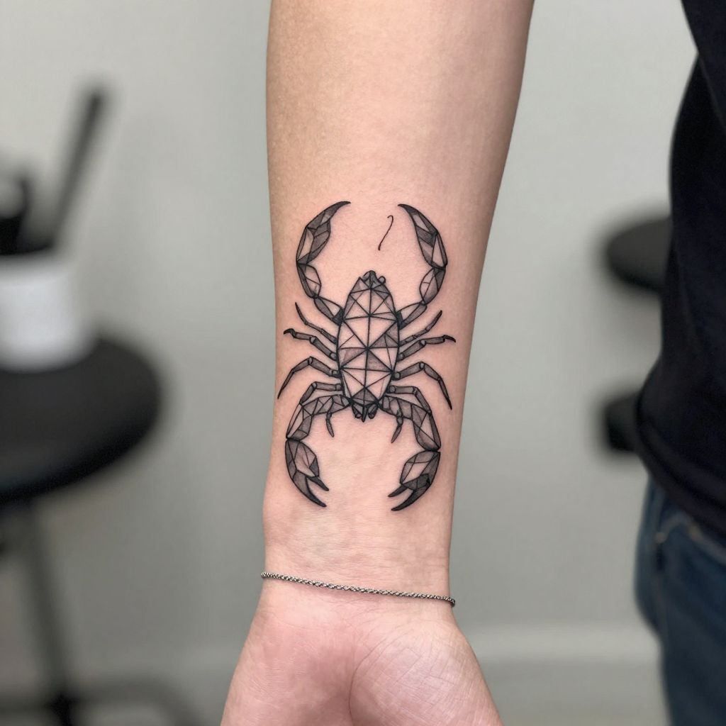 Minimalist Geometric Scorpion