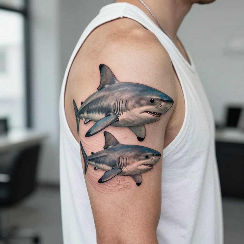 Baby Shark Family tattoo