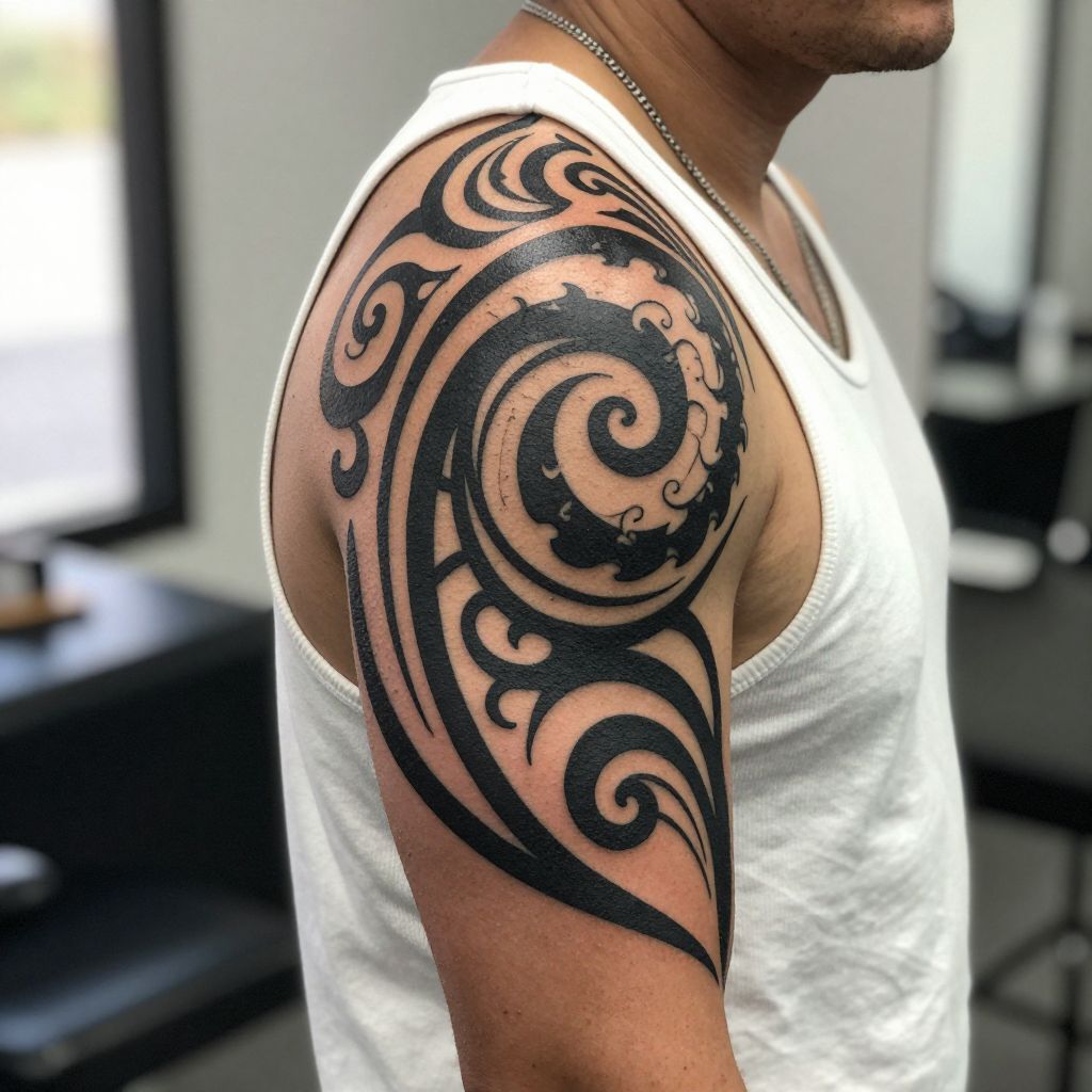 Tribal Waves and Swirls