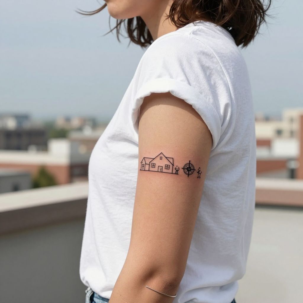 Coordinates of home sibling tattoo idea