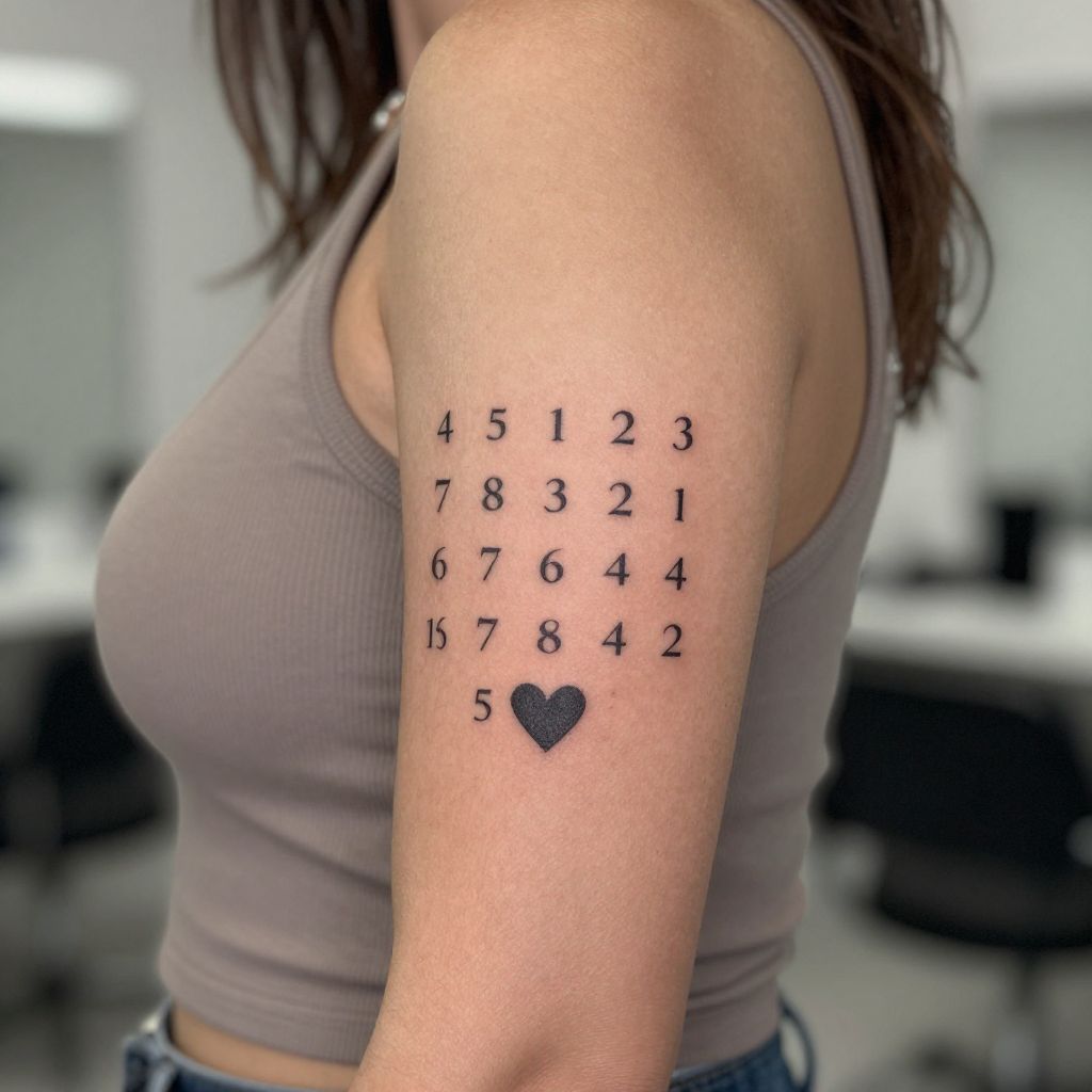 Meaningful coordinates sister tattoo idea