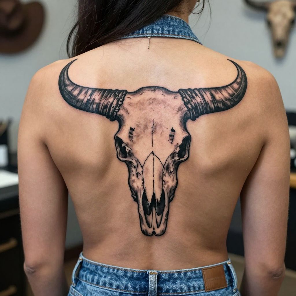 Cow Skull Tattoo idea