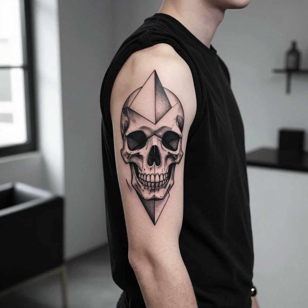 Geometric Skull tattoo idea