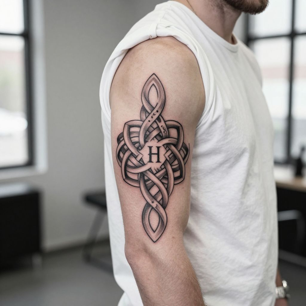 Celtic Knot with Son’s Initials