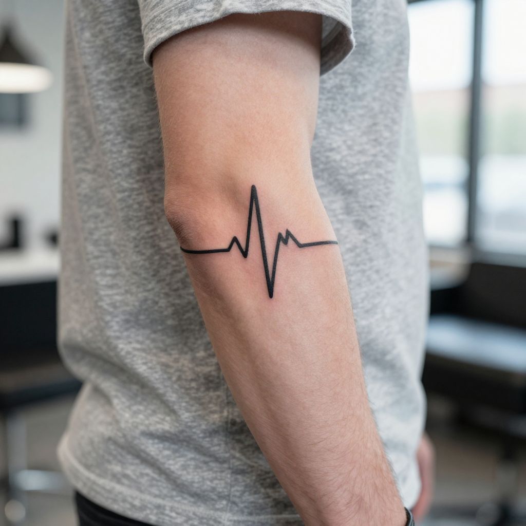Heartbeat Line with Son’s Name or Date