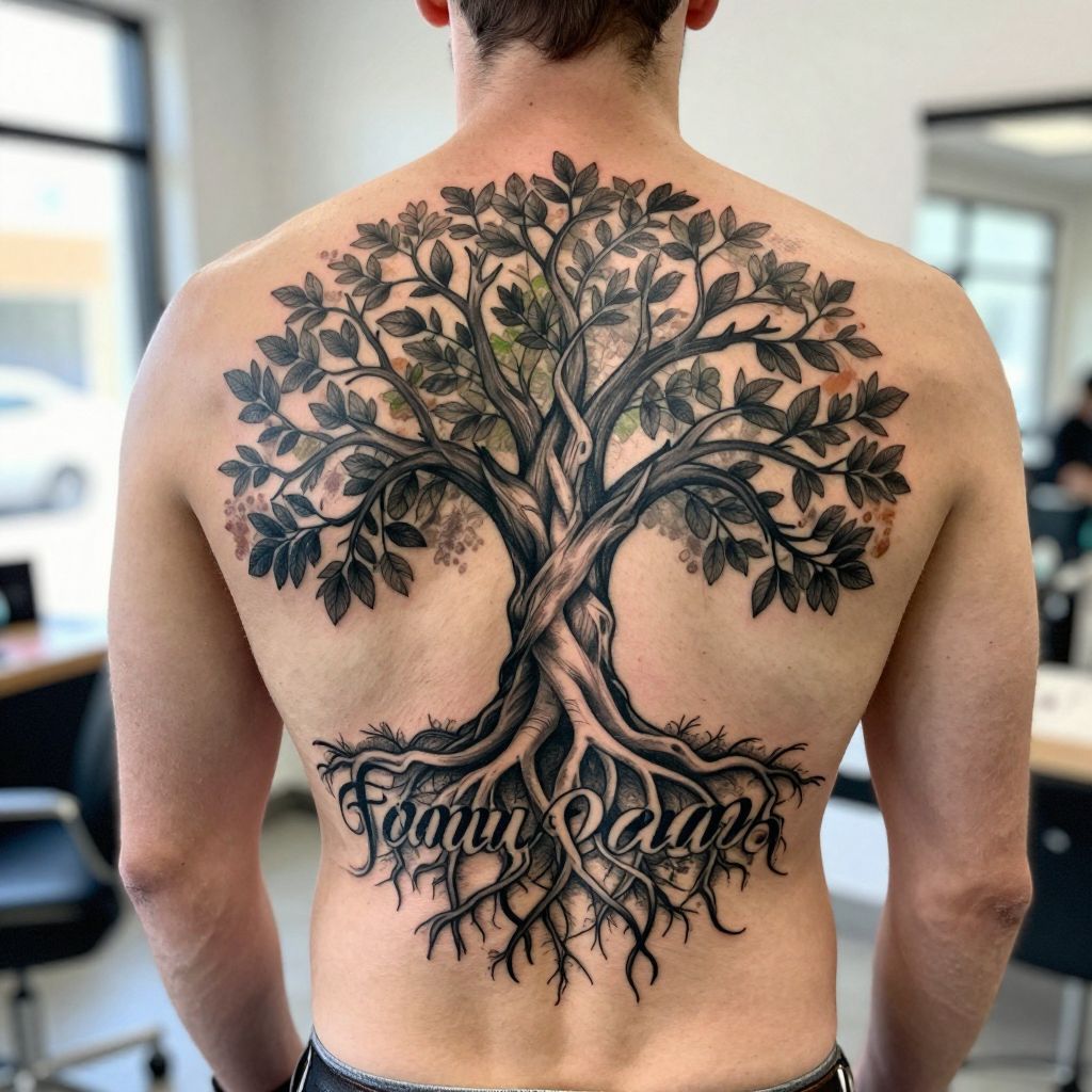Tree of Life with Roots Incorporating Son’s Name