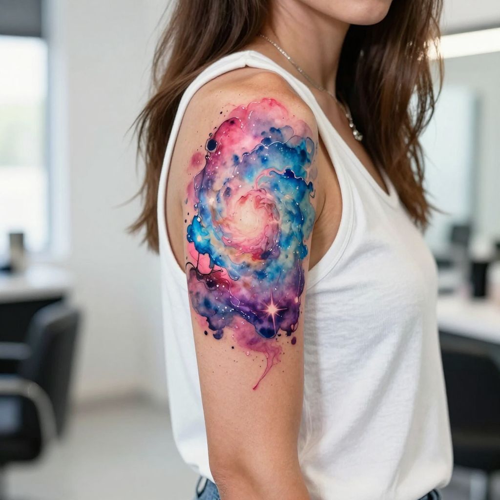 Colorful Nebula Watercolor