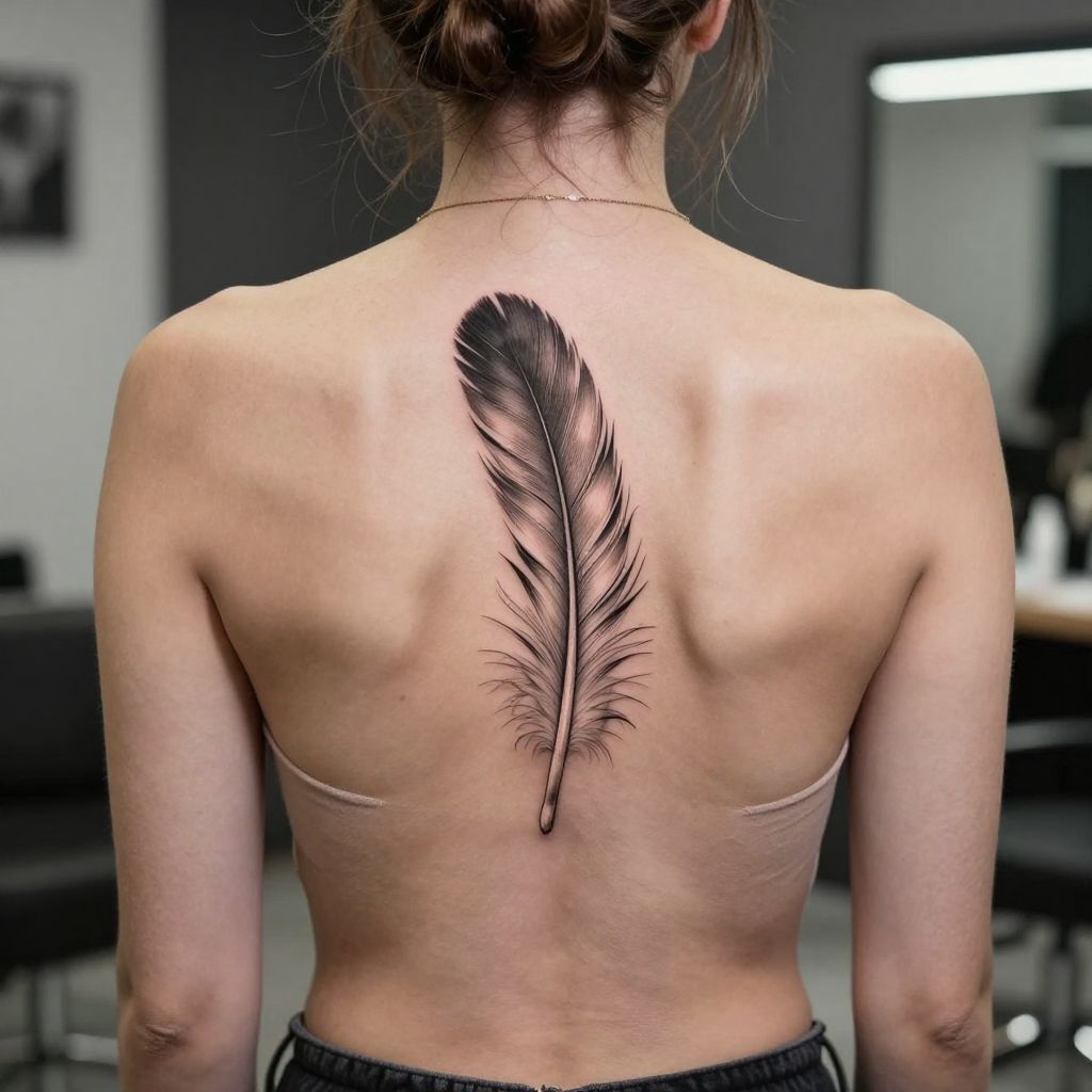Feather Spine Tattoo