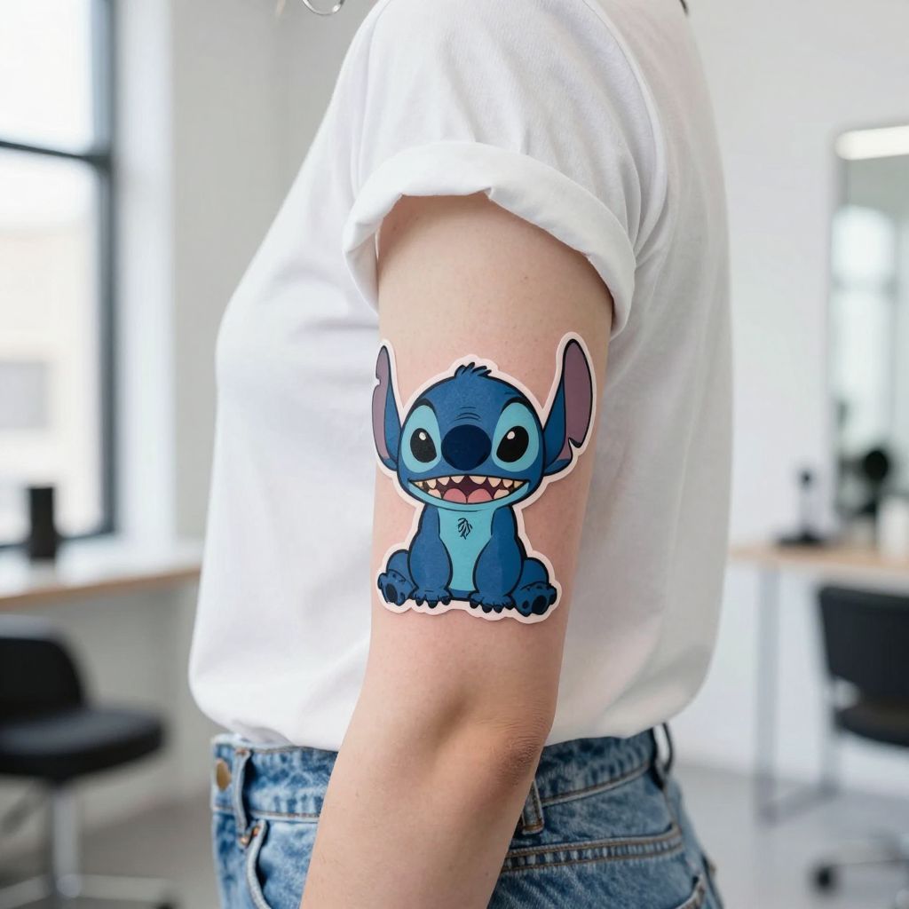Sticker Style Stitch Tattoo