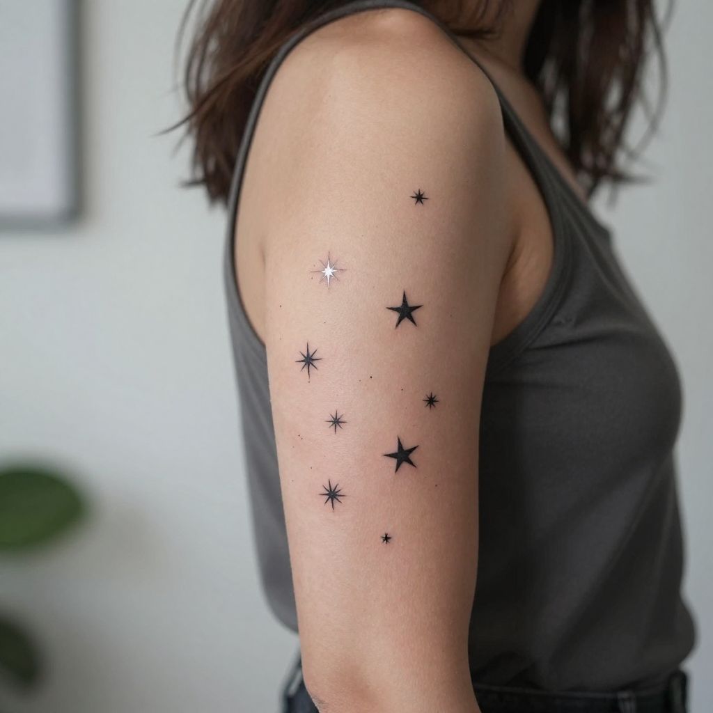tattoo filler ideas tiny stars and spark points
