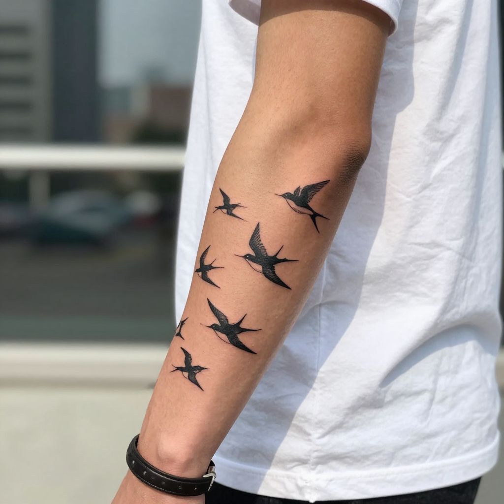 tattoo filler ideas swallows and tiny birds