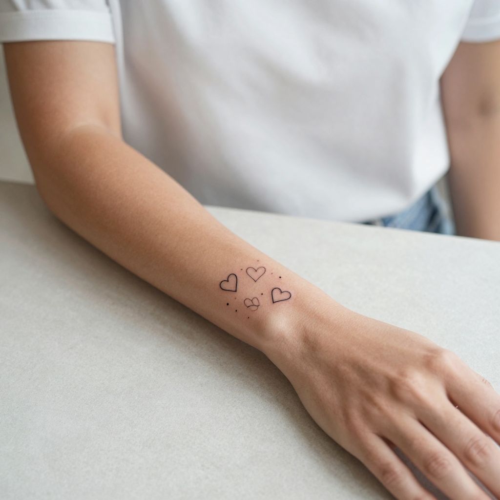 tattoo filler ideas tiny hearts and love marks