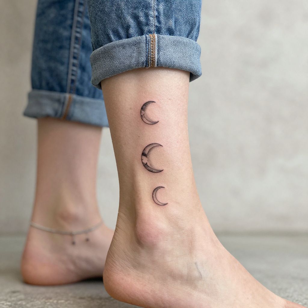 tattoo filler ideas tiny moons and crescent shapes