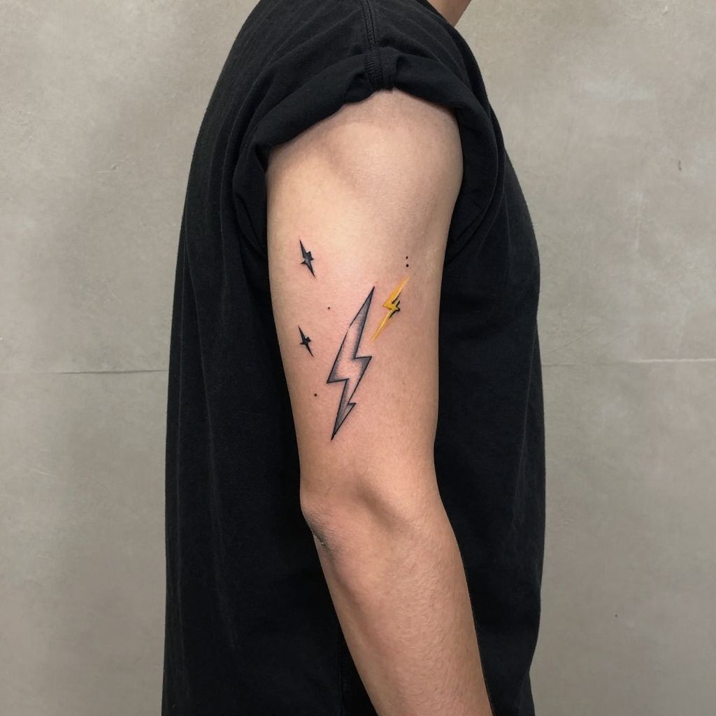 tattoo filler ideas tiny lightning bolts