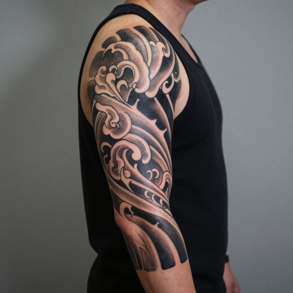 tattoo filler ideas Japanese inspired wind bars