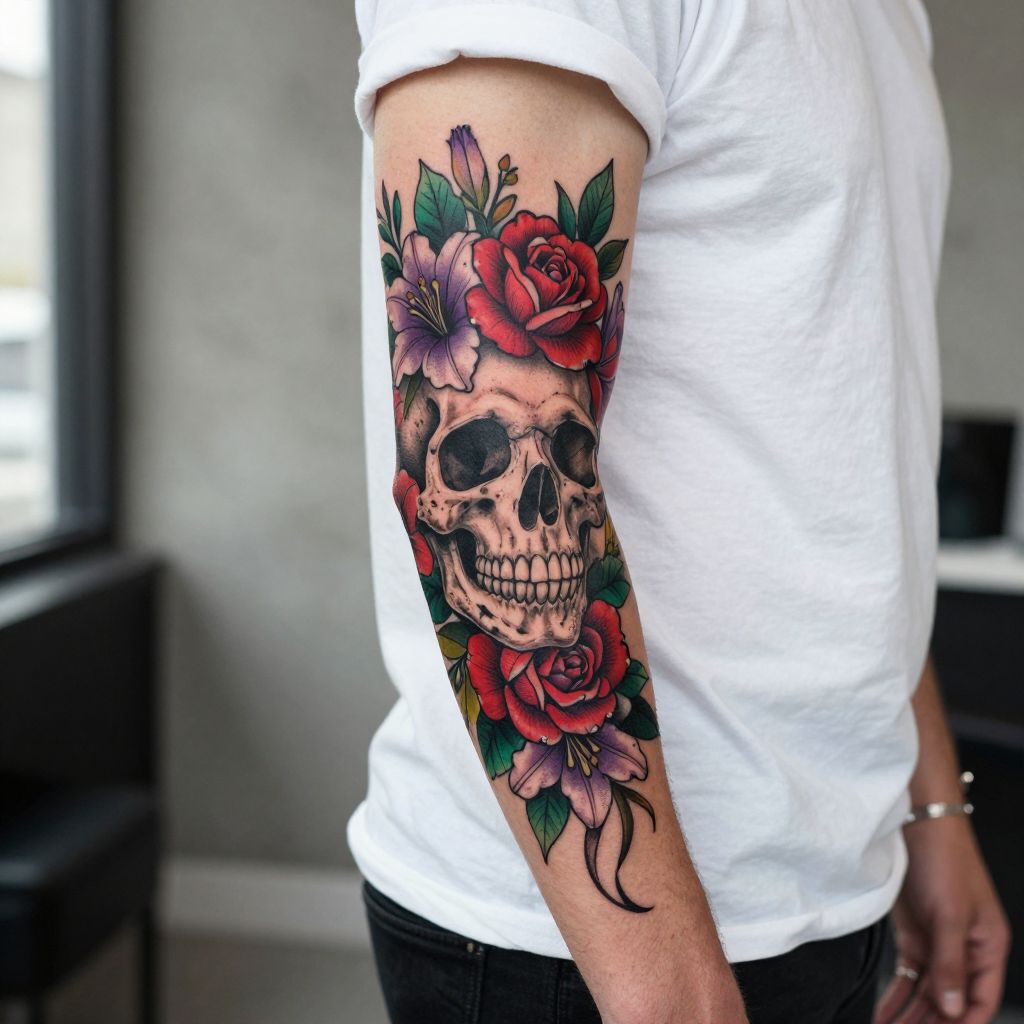 Floral Skull Fusion