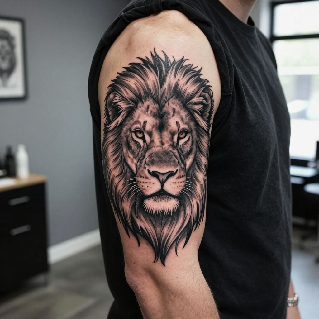 Fierce Lion Head