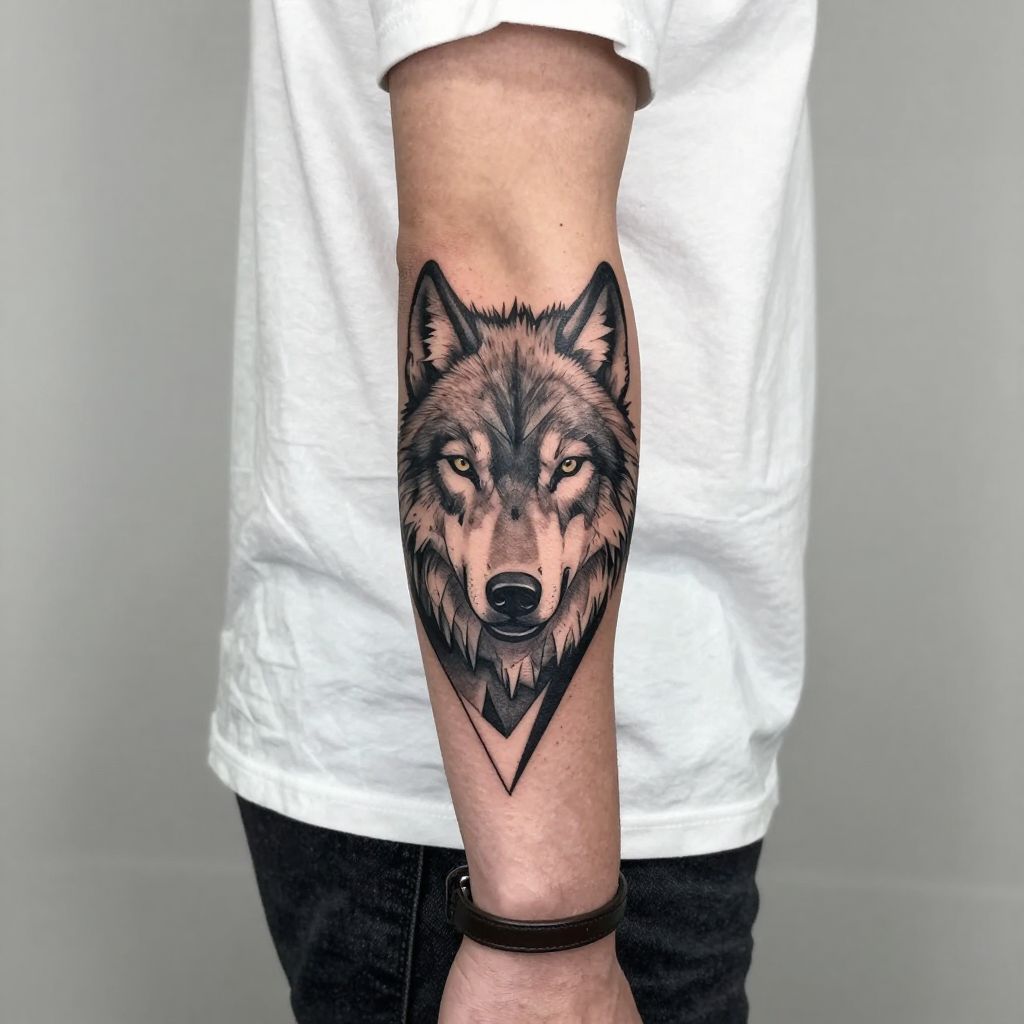 Wolves in Geometric Style