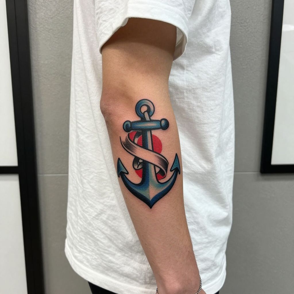 Traditional Anchor with Banner