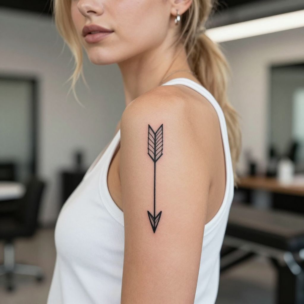 Outline Arrow Tattoo