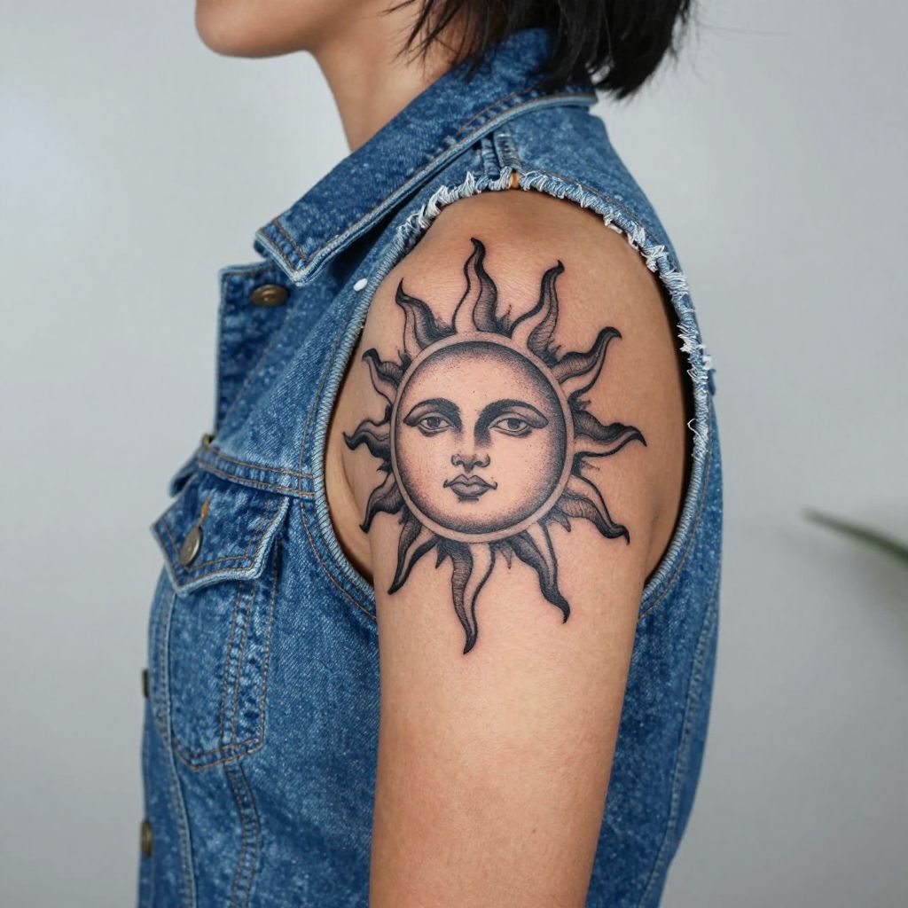 tattoo placement ideas shoulder cap motif