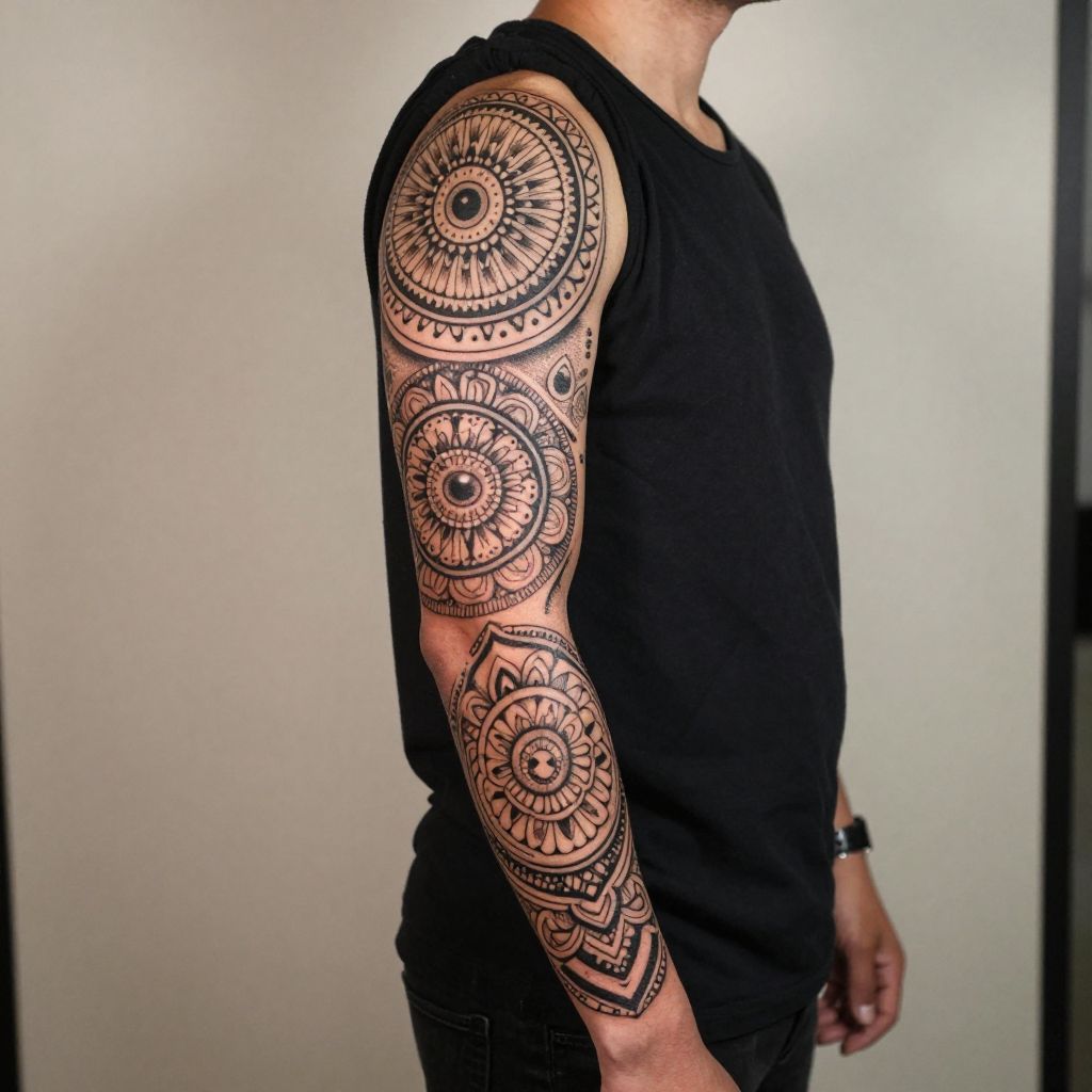 Geometric mandala sleeve