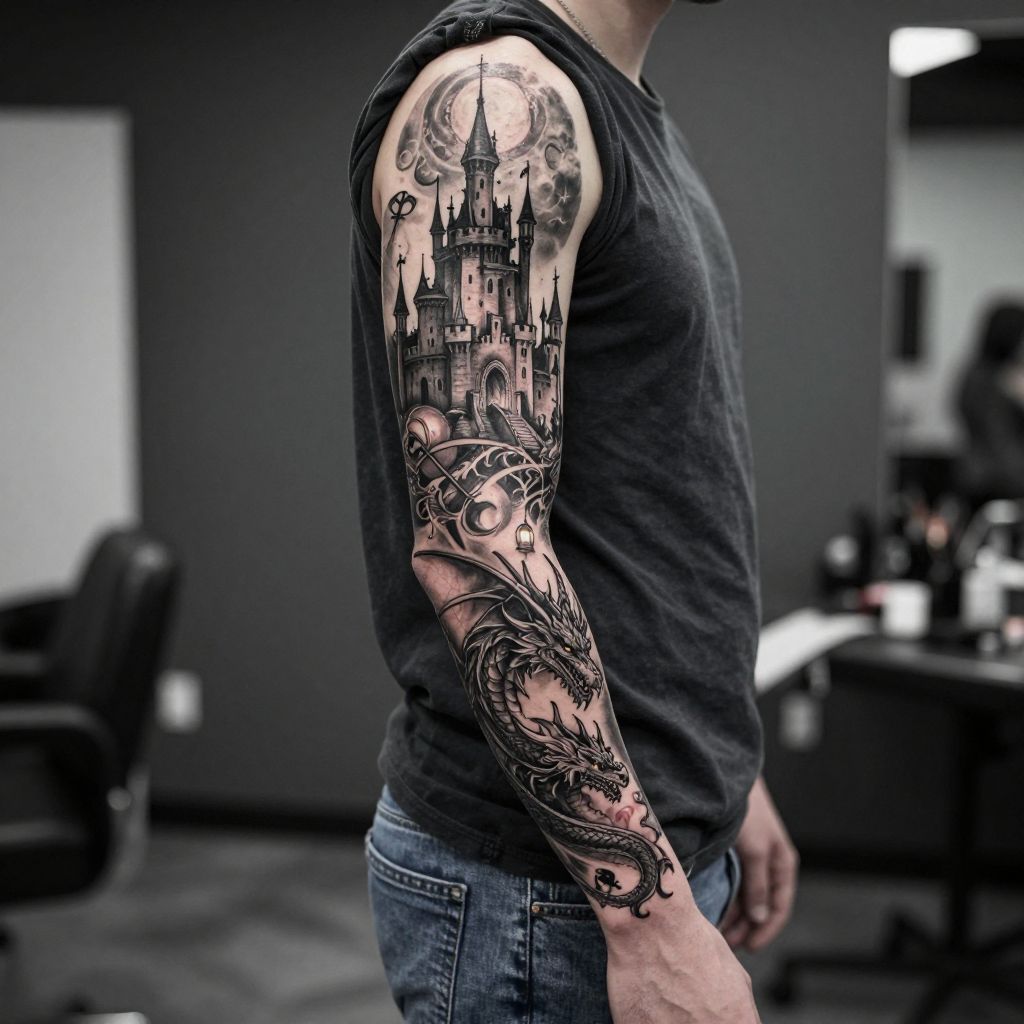 Storybook fantasy sleeve