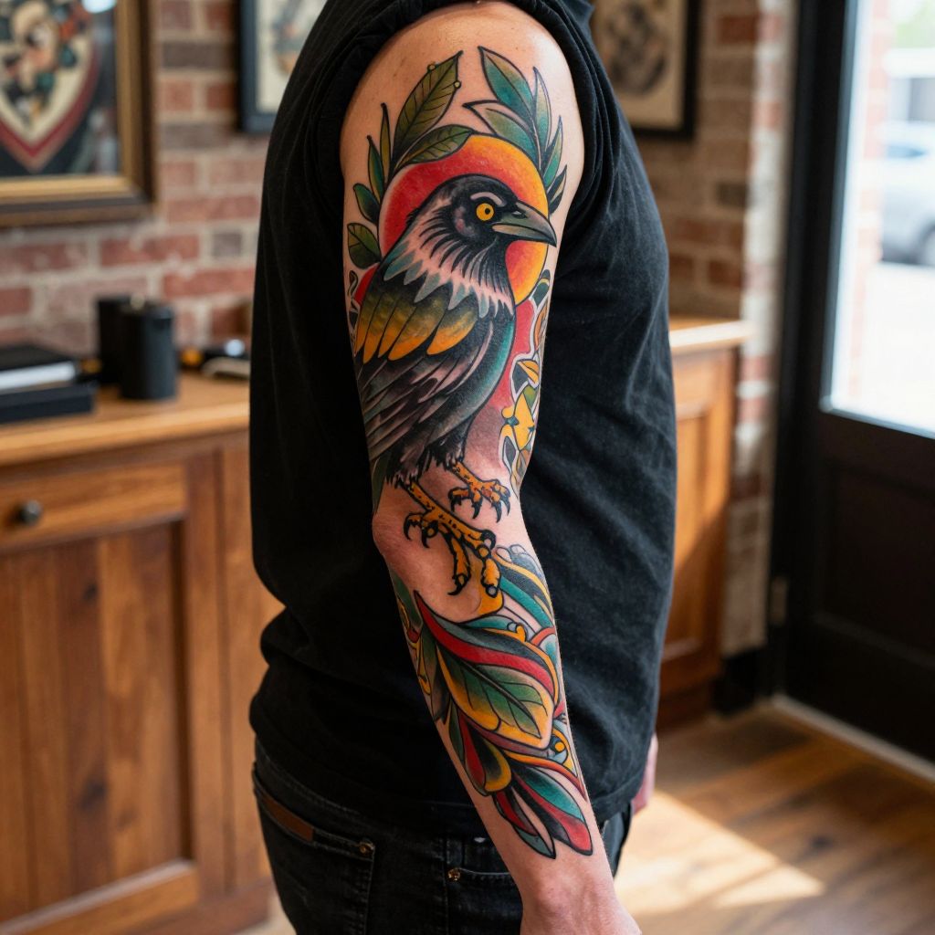 Neo traditional animal sleeve