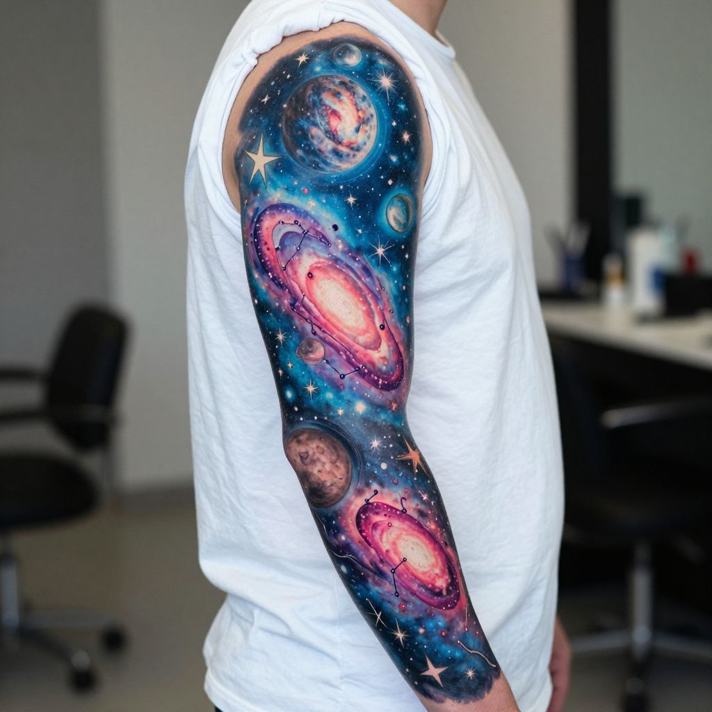 Cosmic galaxy sleeve