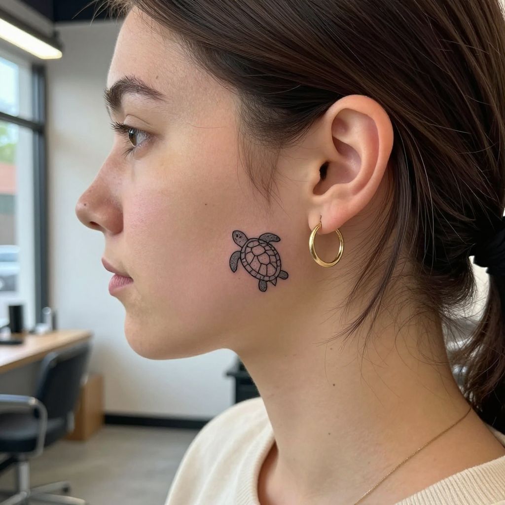 Tiny Turtle Behind the Ear