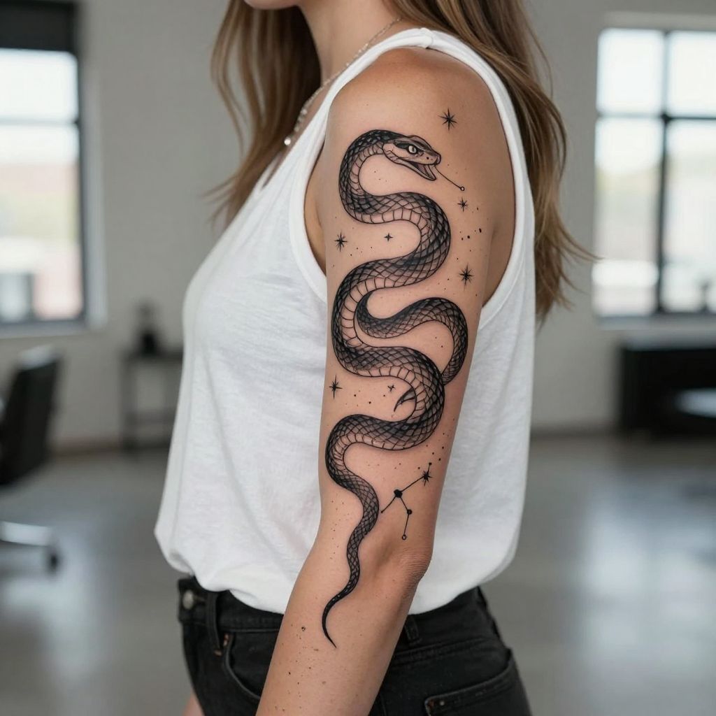 Virgo Snake And Stars