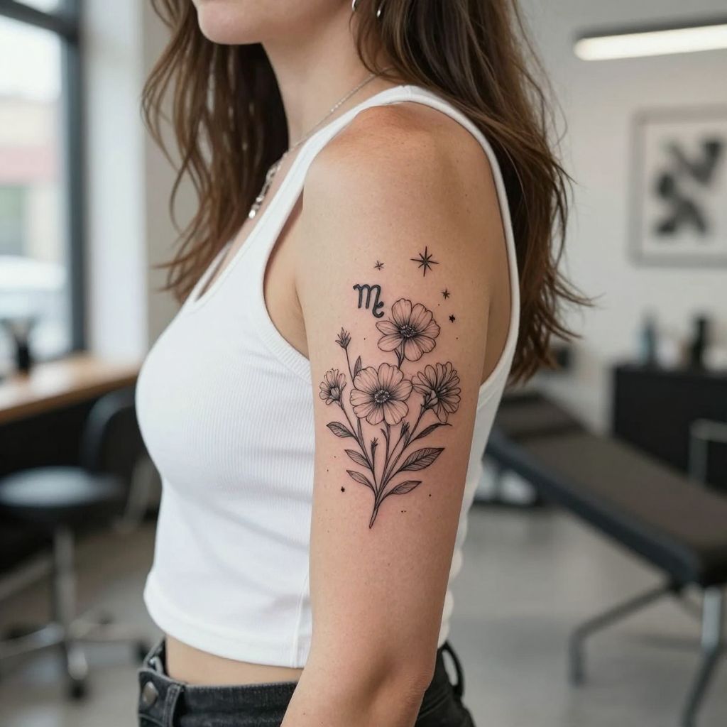 Virgo Flower And Star Cluster