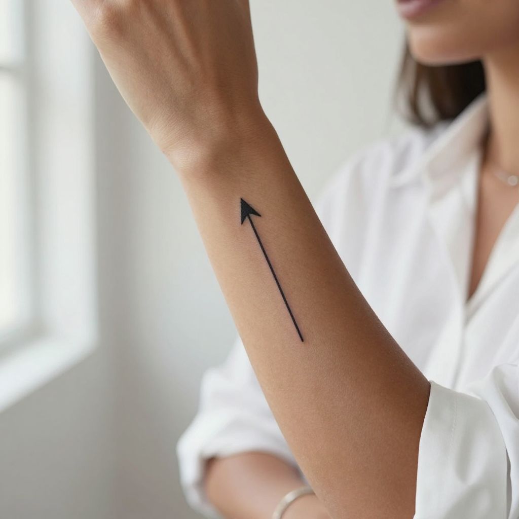 Minimalist Arrow wrist tattoo idea
